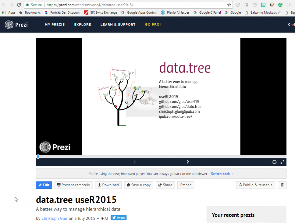Prezzi presentation from the useR 2015 conference in Aalborg, Denmark